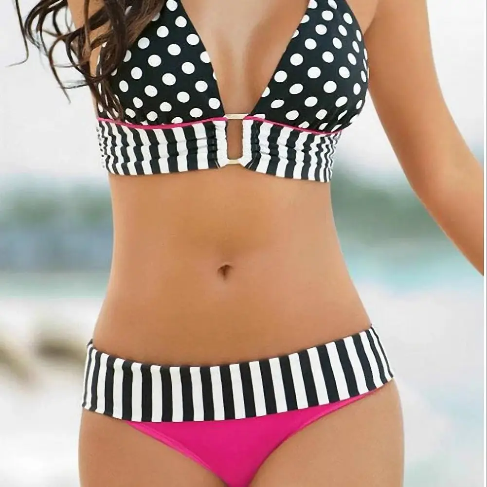 Sexy Bikinis 2024 New Polka Dot Print Fashion Bikini Women's Separate Beach Swimsuit Manufacturers Summer Biquini S-L