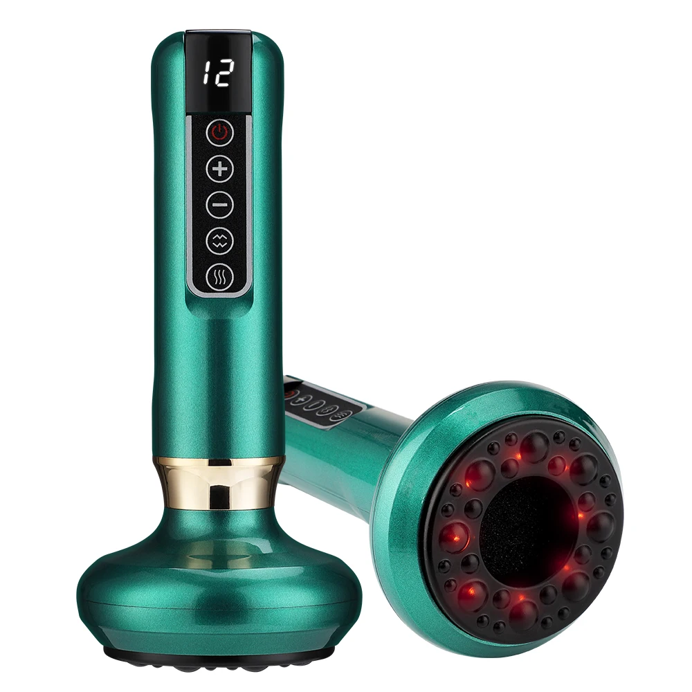 

Electric Cupping Massager Vacuum Suction Cup GuaSha Anti Cellulite Beauty Health Scraping Infrared Heat Slimming Massage Therapy