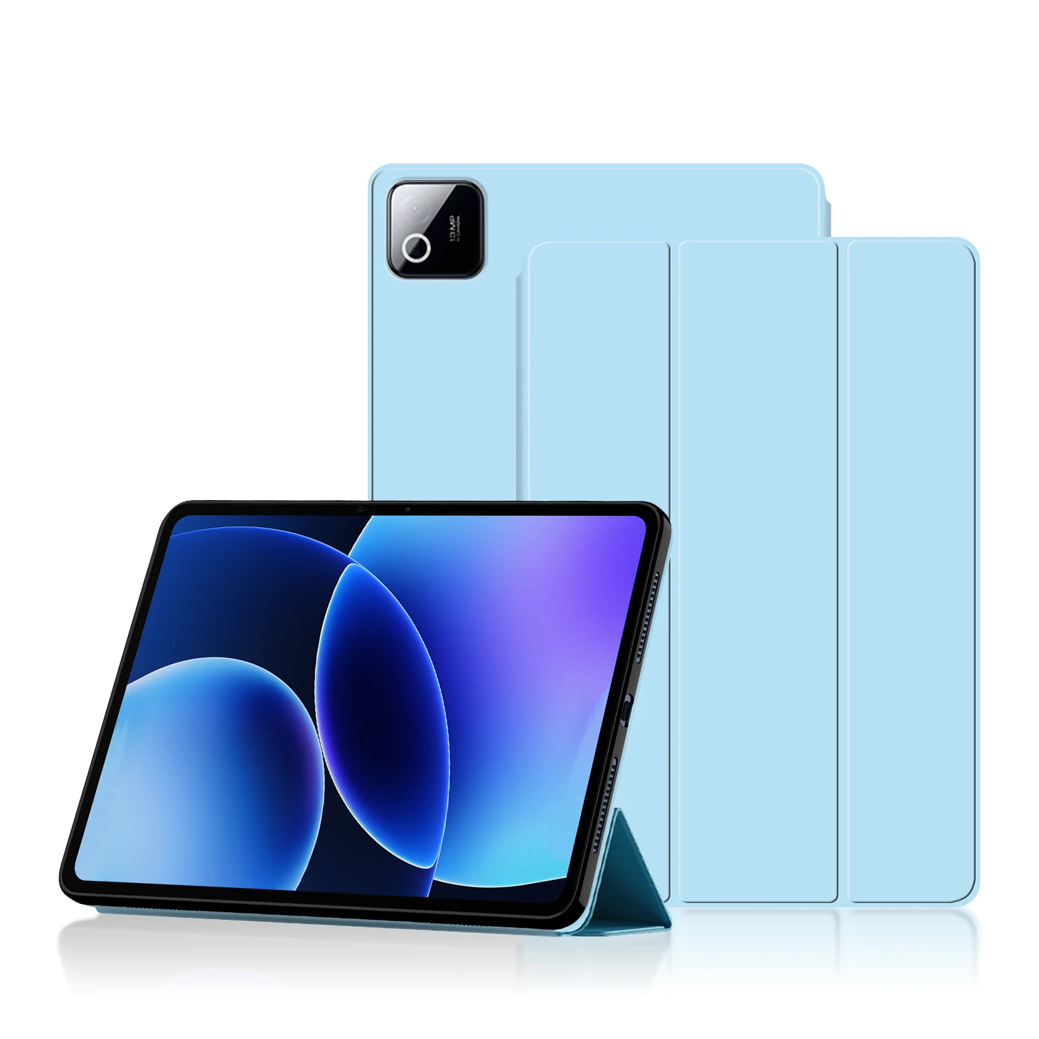Premium PU Leather Flip Cover Tablet Sleeve with Stand Feature