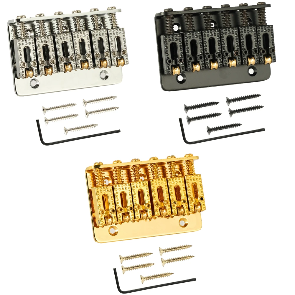 

6 Седла твердый хвостовой мост верхняя нагрузка 65 мм мост для электрогитары с винтами аксессуары для тяжелых гитар высококачественные инструменты