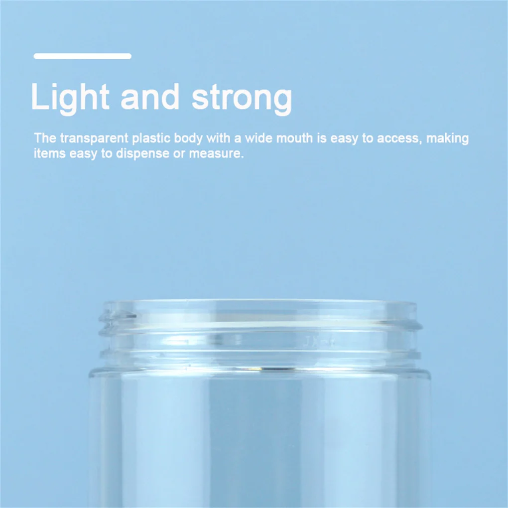 10pcs 30/50/60/80ml Empty Plastic Clear Cosmetic Jars Makeup Container Clear Jar Food Airtight Storage Jars with Aluminum Lids