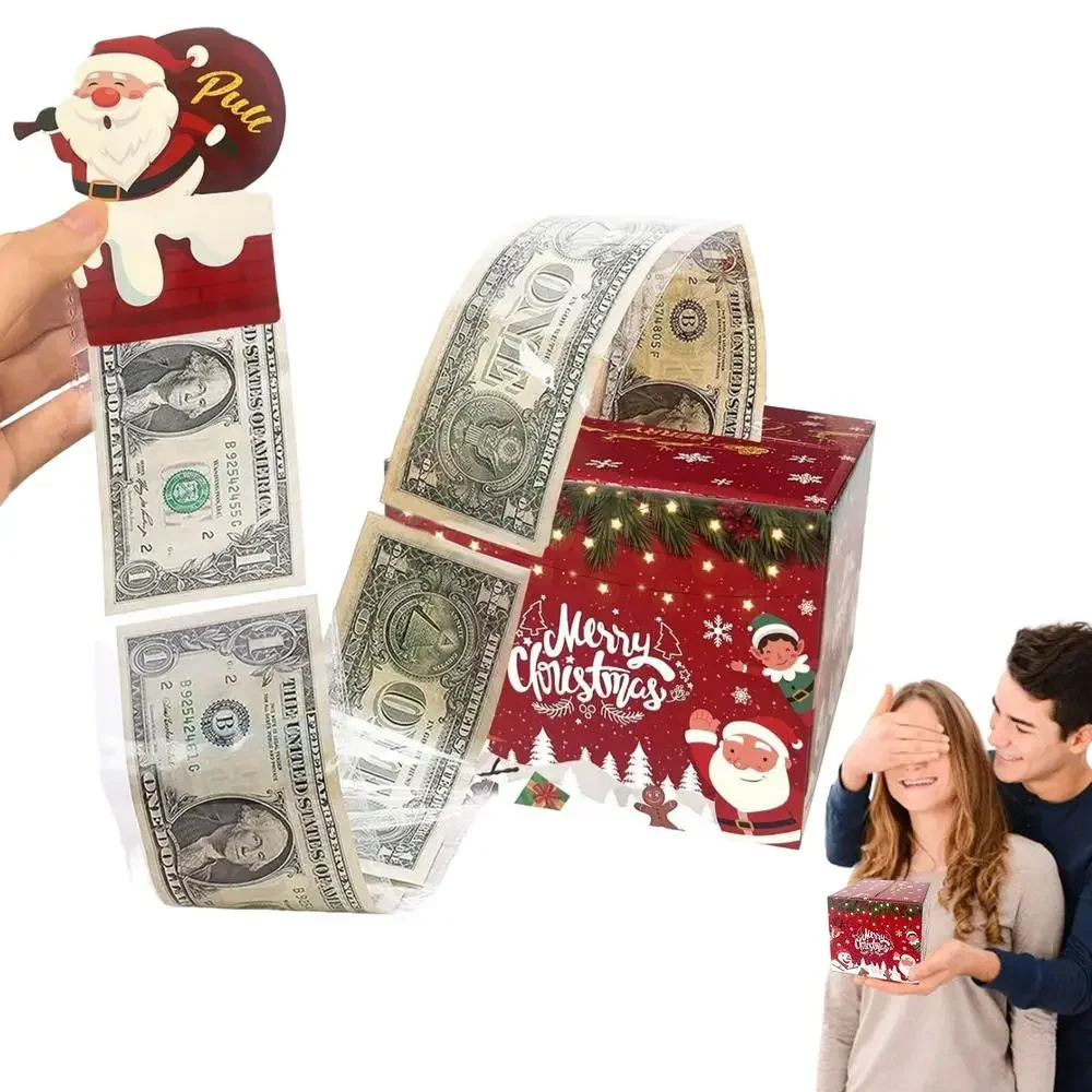 Christmas Money Holders For Cash Holiday Cash Box Holder Desk Decor Home Decor Pull Out Box Money Holder Merry Christmas Box