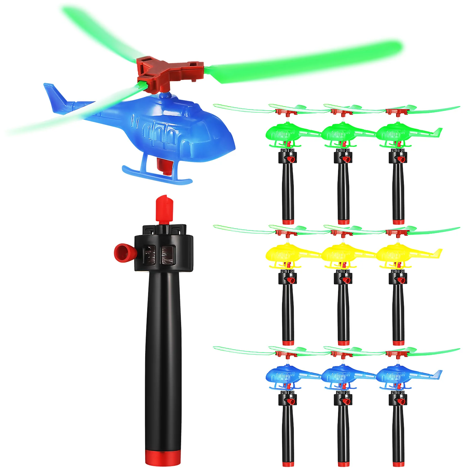 

Helicopter Recreation Flying Toys Airplane Pulling Launcher Garden Planes Kids Sports