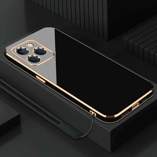 For Infinix Hot 40i Case Infinix Hot 40i Phone Case Straight Edge Electroplate Plating Shockproof Silicone.jpg