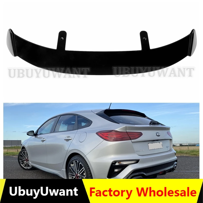 For KIA Forte Cerato Hatchback Spoiler 201619 ABS Plastic Car Roof Spoiler Rear Tail Lip Wing
