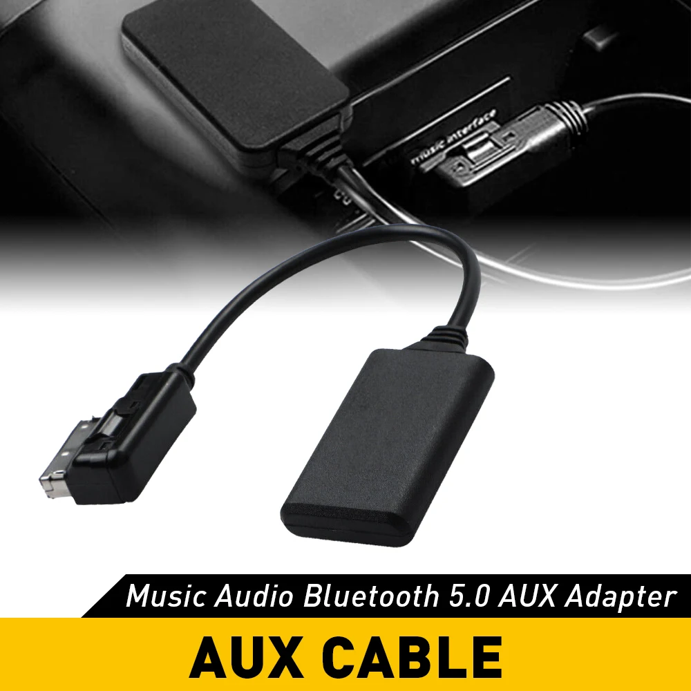 1Pcs Car Bluetooth Music Interface AUX Audio Cable Adapter Black For Audi A1 A3 A4 A5 A6 A7 A8 Q3 Q5 Q7 RS4 S6 S7 Accessories