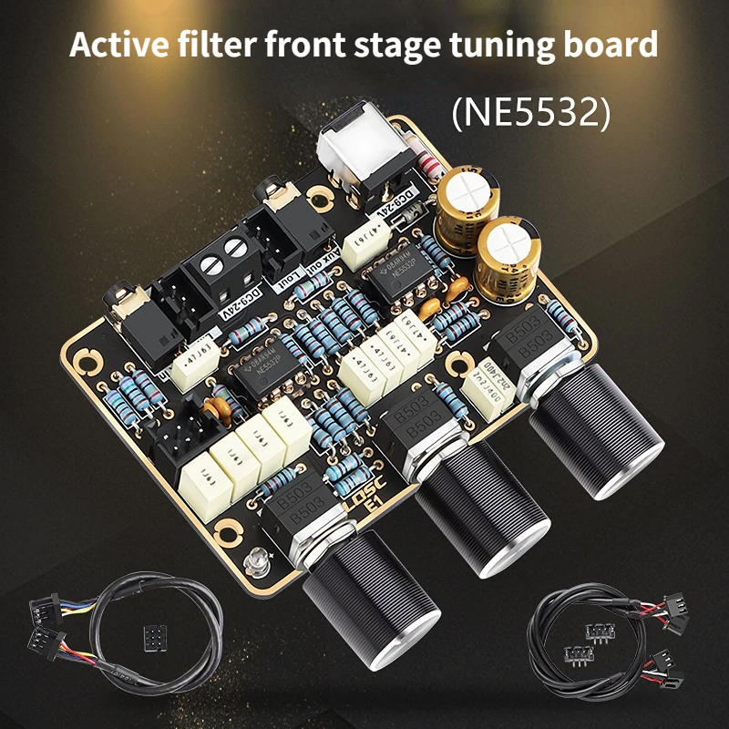 

HIFI Pre-stage Tone Board NE5532 Operational Amplifier Module Active Filter Front Panel Power Amplifier High and Low Tone Sound