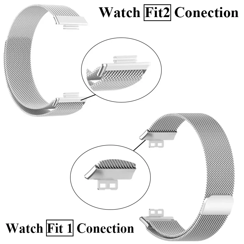Premium Metal Strap with TPU Case & Screen Protector – Milanese Magnetic Loop Watchband Bracelet