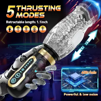 Automatic Male Masturbator Vibrating Rotating Thrusting Blowjob Masturbation Cup Penis Stimulation Pussy Vaginas For Men Sex Toy