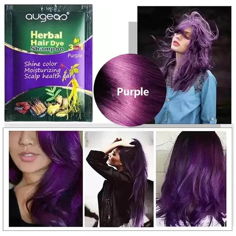 Pure Natural Herbal Hair Dye Shampoo 5 Minutes Change Hairs Color Non-irritating Repair Gray White Fashion Hair Care Women Men