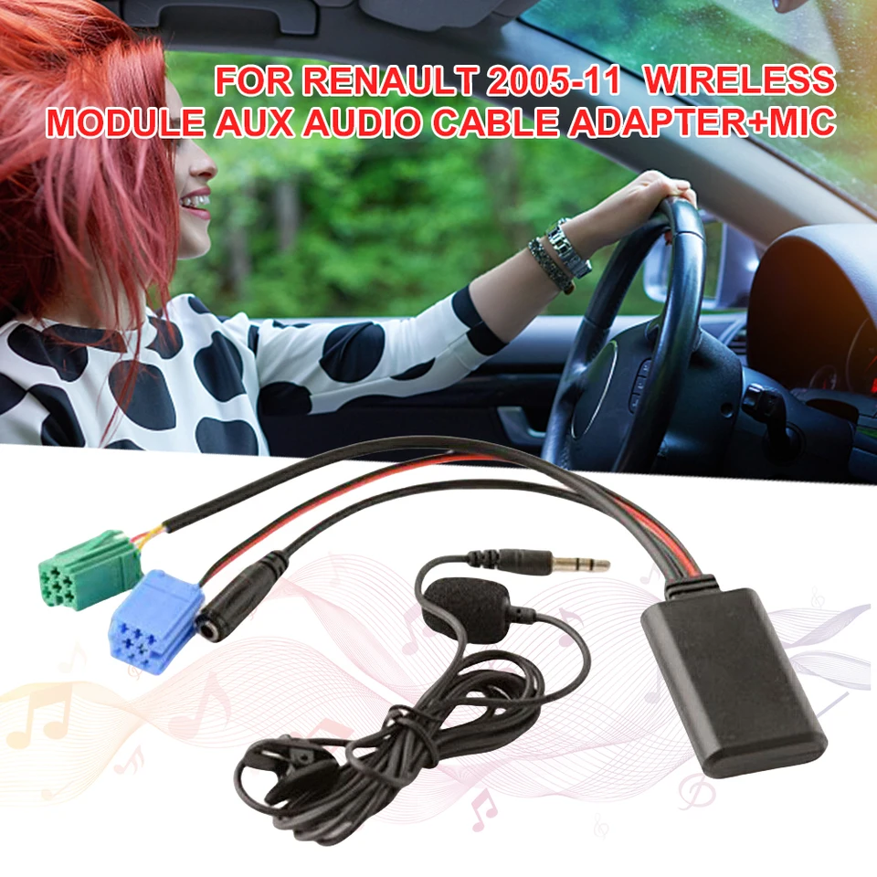Adaptateur Bluetooth AUX Renault 2005-2012 – Module Audio Sans Fil Pour Clio, Megane, Scenic…
