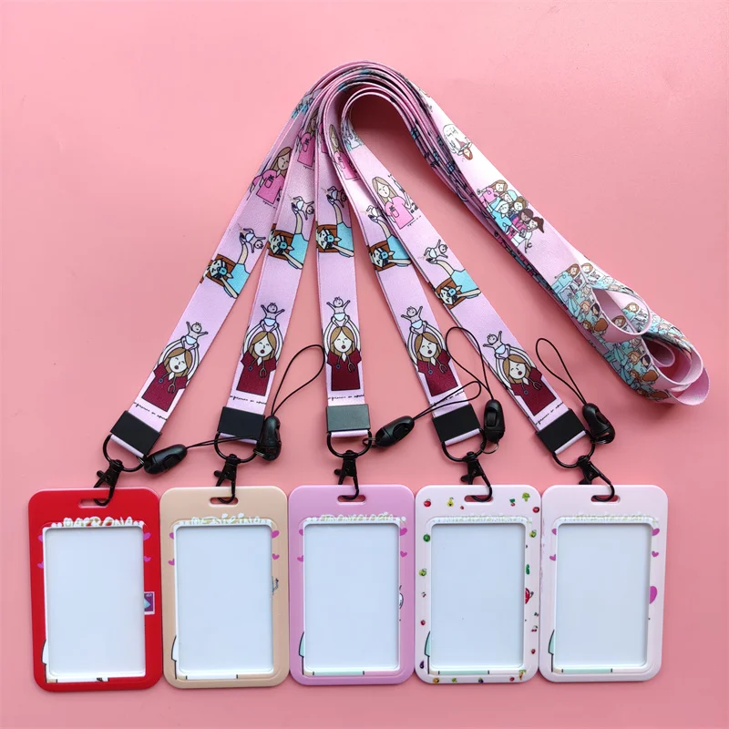 Badge Holder with Lanyard, Anti-Scratch Hard ID Holder, Cute