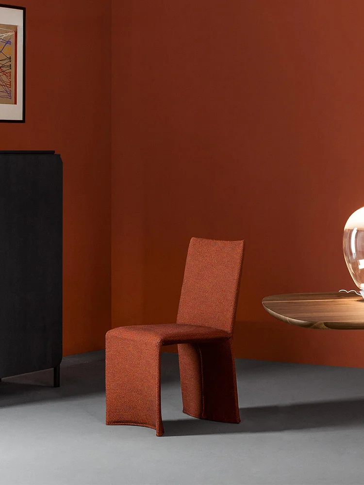 

Dining chairs, Italian light luxury, modern minimalist metal backrest chairs for household use