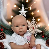 13Inch Bettie Silicone Reborn Doll With Open Mouth & 2 Sets Clothes Handmade Painted Skin Waterproof Reborn Girl Doll 2