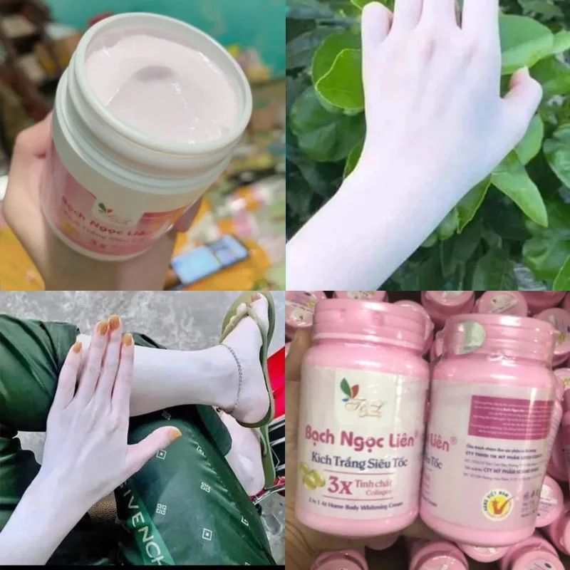 Kem k&iacute;ch trắng bạch ngọc li&ecirc;n 3X tinh chat collagen 2in 1 at home kem body si&ecirc;u trắng Remove dark, brighter whiteness 250g