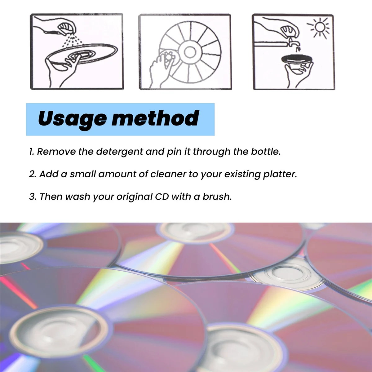 Cd dvd lens cleaning kit 4 in 1 CD DVD Rom player maintenance lens cleaning kit