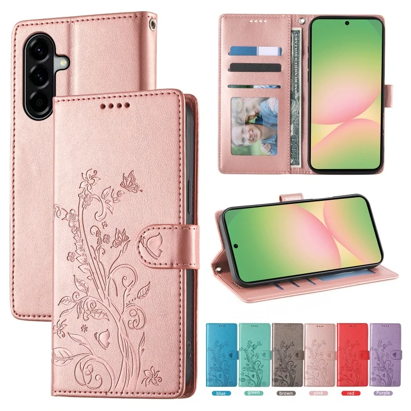 Luxurious Leather Wallet Card Phone Case Cover