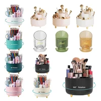 5 Slots 360°Rotating Makeup Brush Organizer Holder Multi-Functional Desktop Lipstick Cosmetic Storage Box For Vanity Bathroom 1