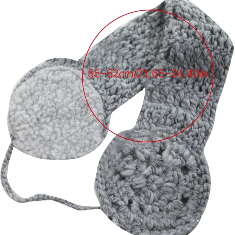 Pompoms와 귀 머프 크로 셰 뜨개질 귀 따뜻하게 머리띠 니트 귀고리 겨울 따뜻한 귀마개 귀 커버 여성용 니트 귀마개