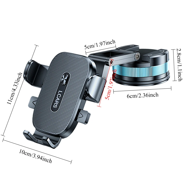 Universal Car Phone Holder 360 Adjustable Rotation Dashboard Suction Cup Mount for Smartphone Navigation Vehicle Accessory