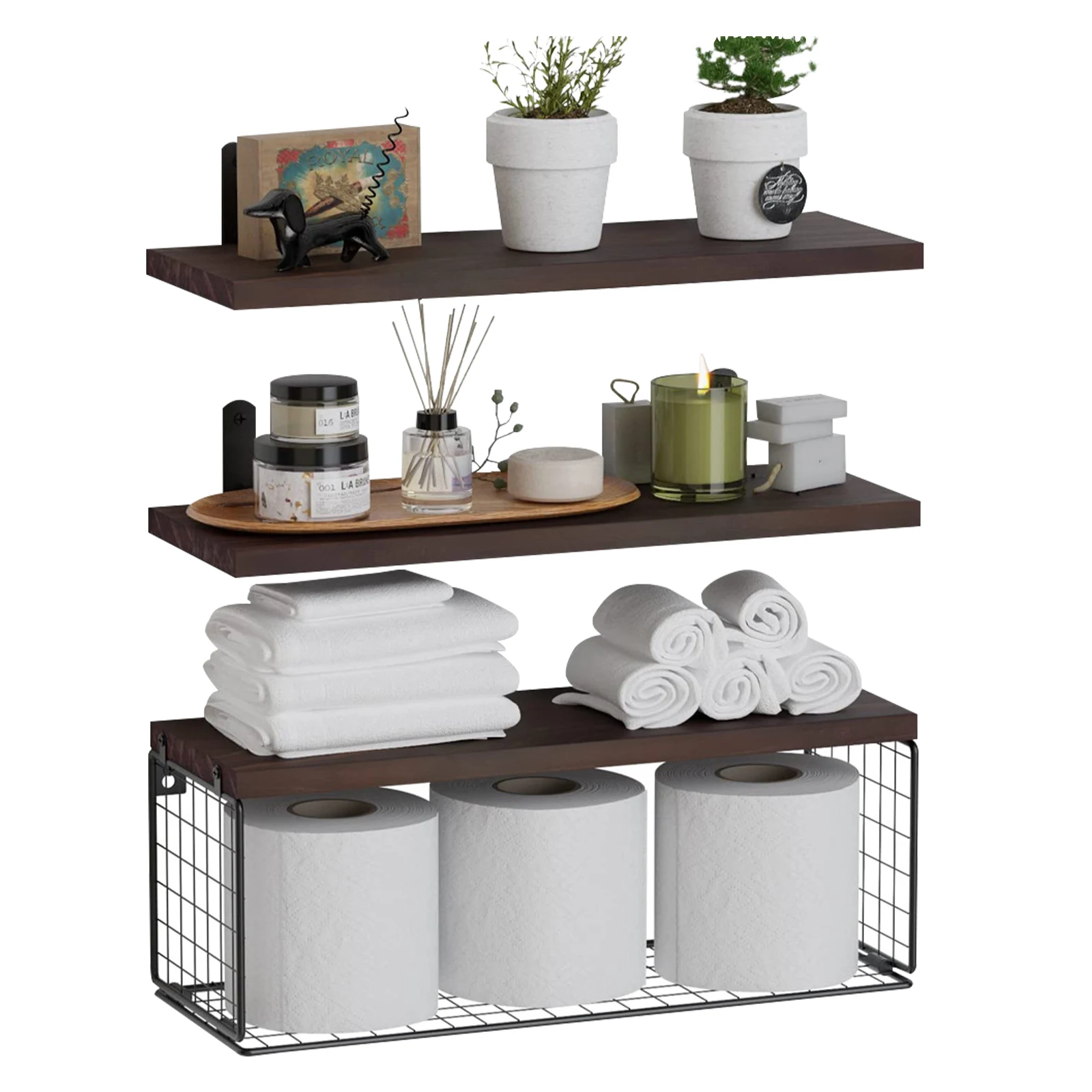 

3 Layer Bathroom Shelf Organizer Shower Storage Rack Wood Corner Shelves Wall Mounted Toilet Paper Shampoo Holder Kitchen Shelf