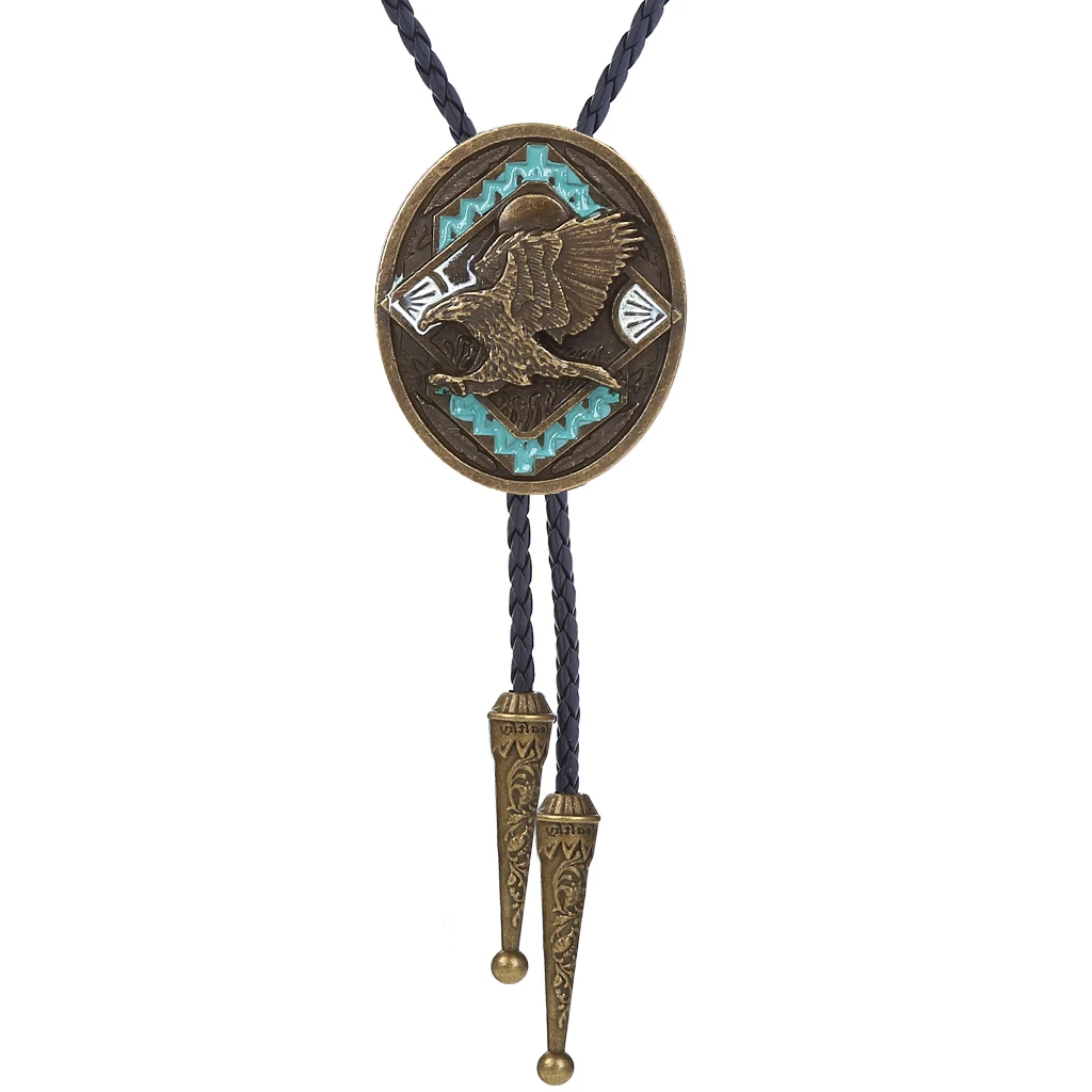 Turquoise Bolo Tie For Men, Native American Bolo Necklace, Western Tie