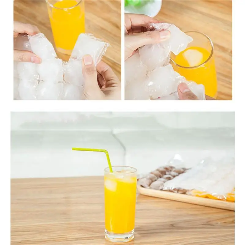 20PCS Make Ice Cubes the Easy Way with our One-time Use Cube Bags-Self-sealing and Convenient