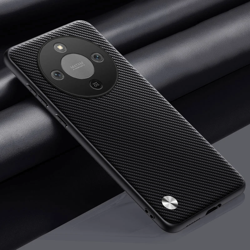 Deluxe Plain Leather Silicone Protective Case with Hard Bumper