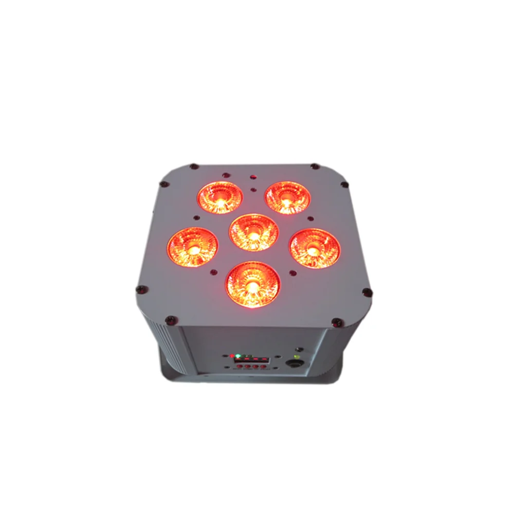 

4 шт./партия, беспроводные Светодиодные лампы 6x18 Вт RGBWA + UV 6 в 1