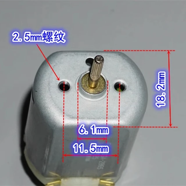 Motor DC Mini Mabuchi RC-280SA-2865 - 3V A 9V, Hasta 16000 RPM, Para Proyectos DIY De Coches O Barcos
