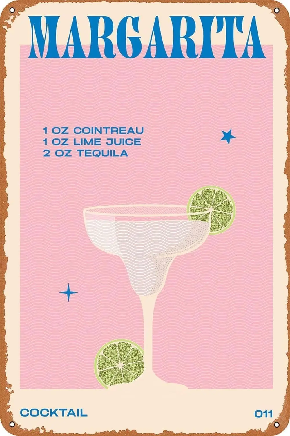 

Металлическая вывеска Маргарита в стиле ретро, Декор для дома и паба, бара, жестяные вывески с принтом, 8 дюймов * 12 дюймов