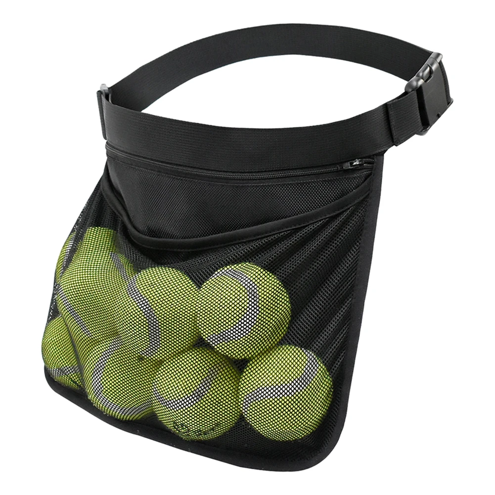 Mesh Pickleball Band Wasit Pouch Adjustable Belt Storage Bag Waist Hip Ball Bag for Pickleball Accessory for Women/Men/Teens