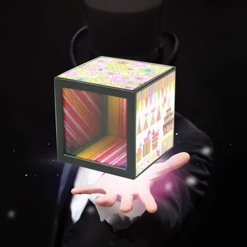 

Magic Piggy Bank Illusion Flash Light Up Magic Box Fun Prank Props Box Decor Disappear Toy Desk Money Coin Magic Gifts Game W2e9