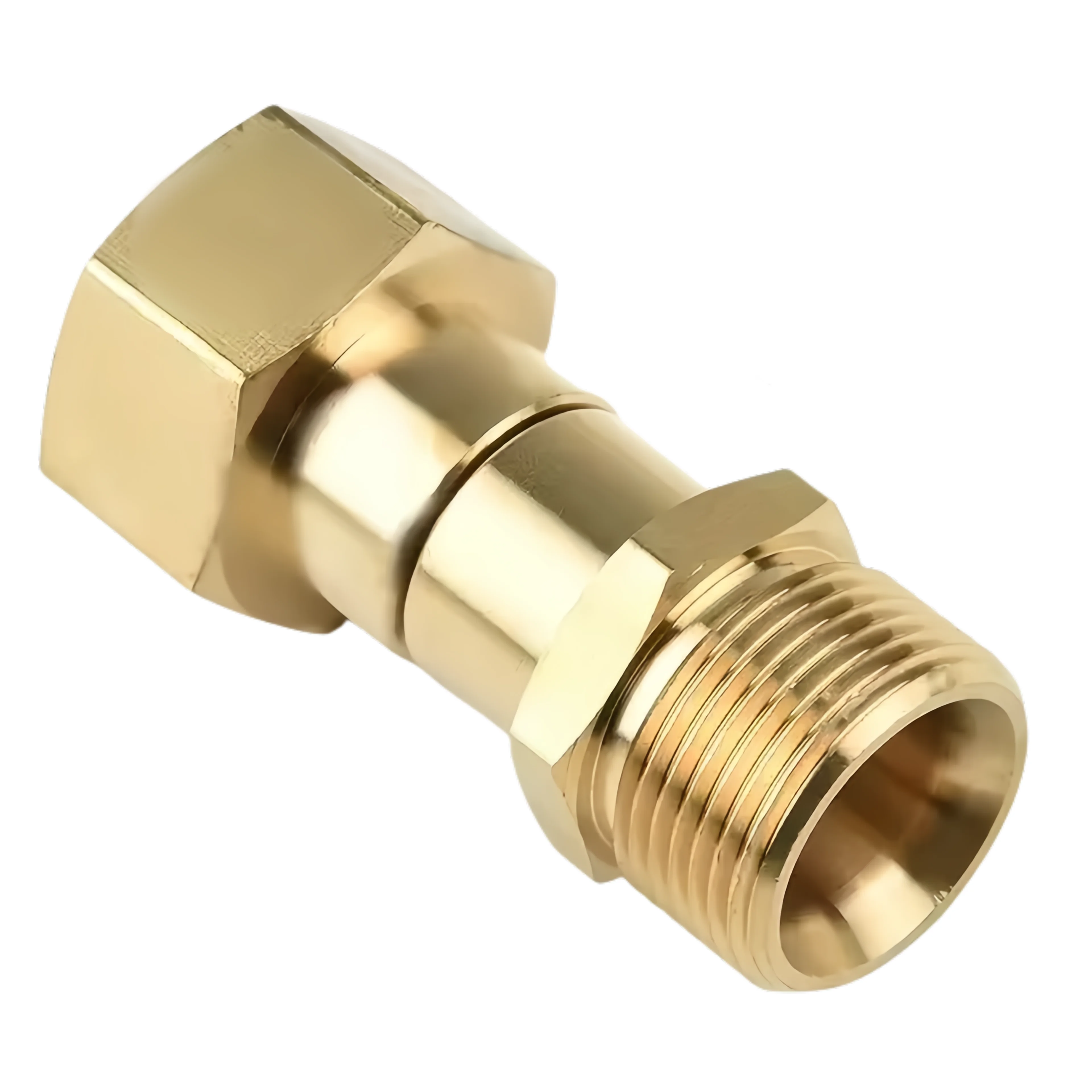 360 ° rotary joint - anti winding pressure cleaning hose joint solid brass M22-14 rotary joint for connecting spray gun to hose 6