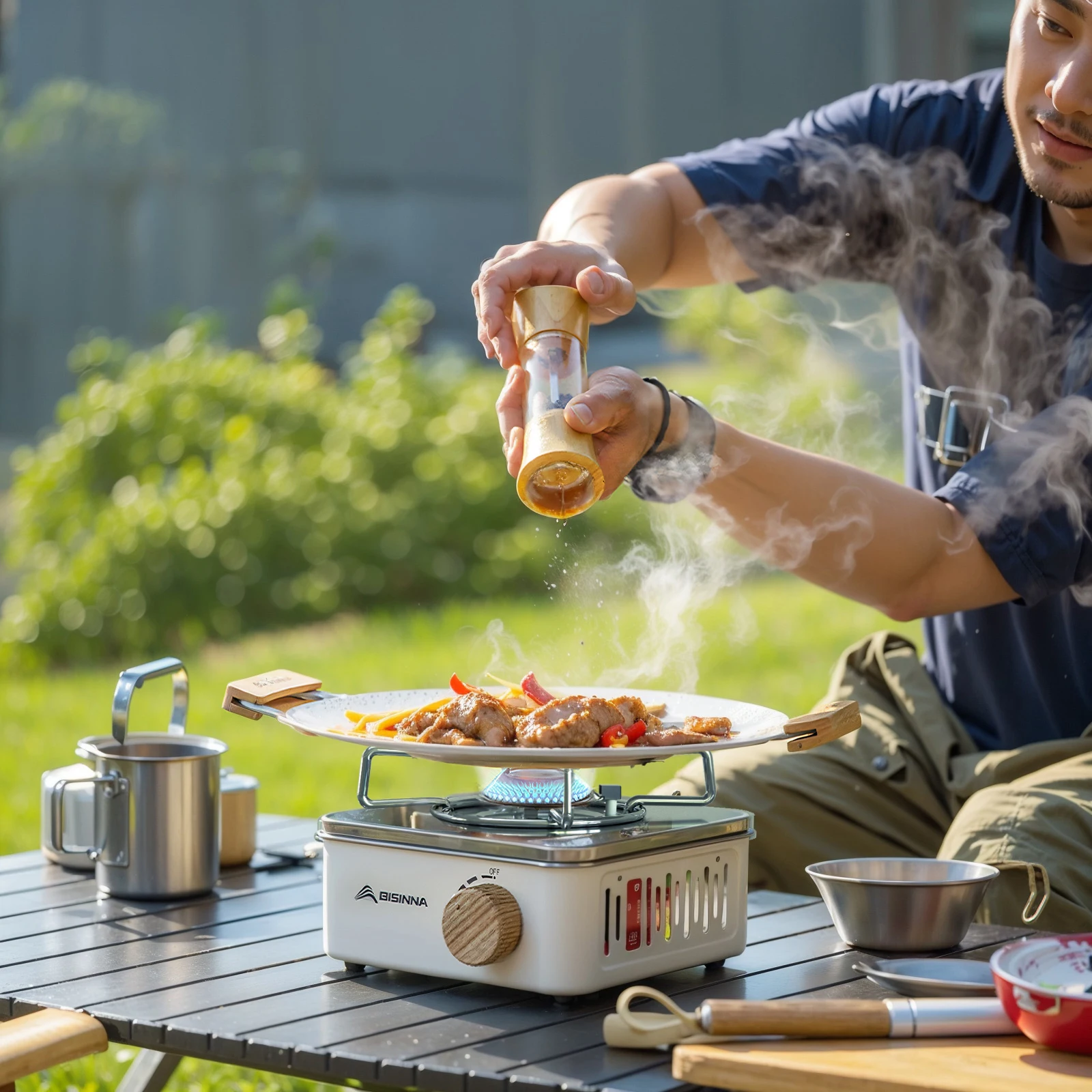 BISINNA カセットコンロ BISINNA Camping Gas Stove 2800W High Firepower Portable