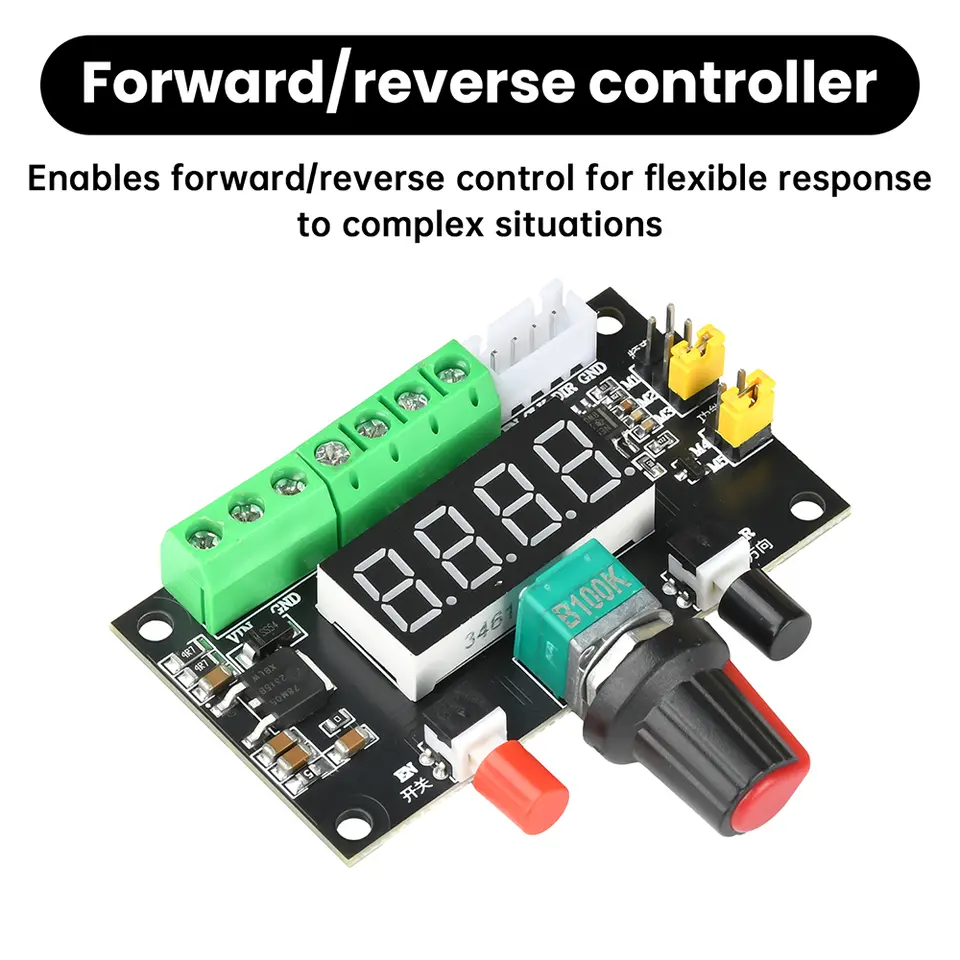 12V 24V Stepper Motor Driver PWM Pulse Signal Generator Forward/Reverse Controller Speed Control Module image 3