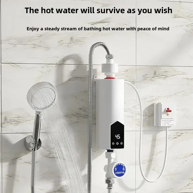 Instant Water Heater 220V 3000W-5500W Portable Electric Heaters for Bathroom Hot Water Shower and Home Kitchen Heating