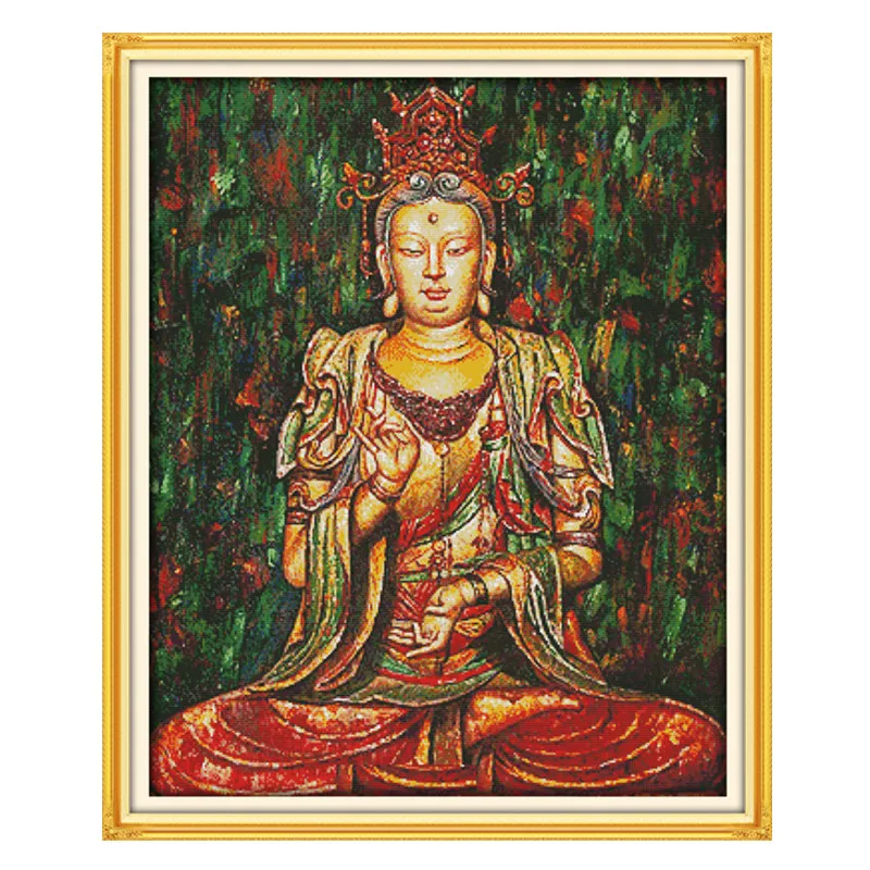 

Картина маслом guanyin, Набор для вышивки крестиком, 18 карат, 14 карат, 11 карат, печать холсты стежков, рукоделие «сделай сам»