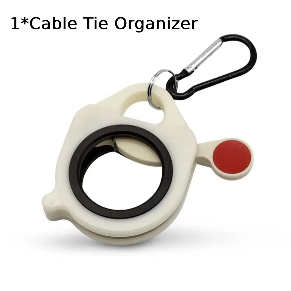 Portable Fluorescent Cable Tie Organizer and Storage Tool Keychain