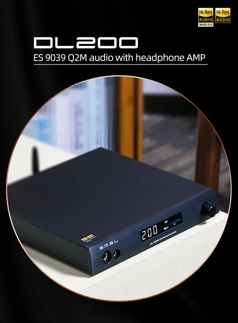 SMSL DL200 オーディオ DAC & ヘッドフォンアンプ MQA-CD ES9039Q2M 