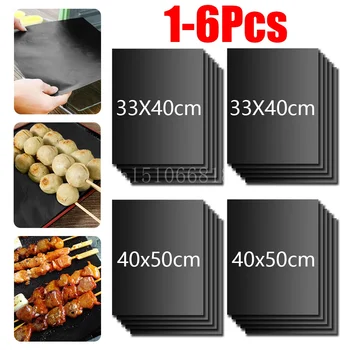 1-6Pcs BBQ Grill Mat 1