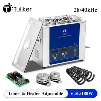 6L Tullker Ultrasonic Lab Cleaner PCB Hardware Ultrasound Bath Screw Nail Oil Rust Remove Spark Plug Ultrason Clean Wash Device 1