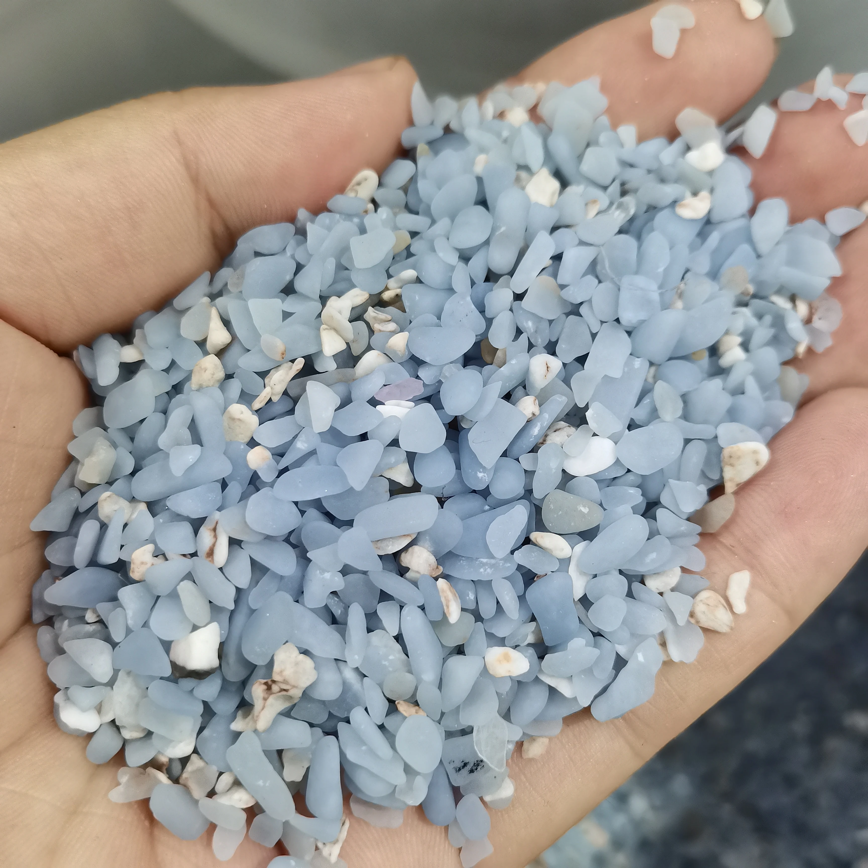 3-5 Natural Blue Angelite Gravel Irregular Crystal Stones Reiki Healing Crystal Quartz Specimen Natural Stones and Minerals 2