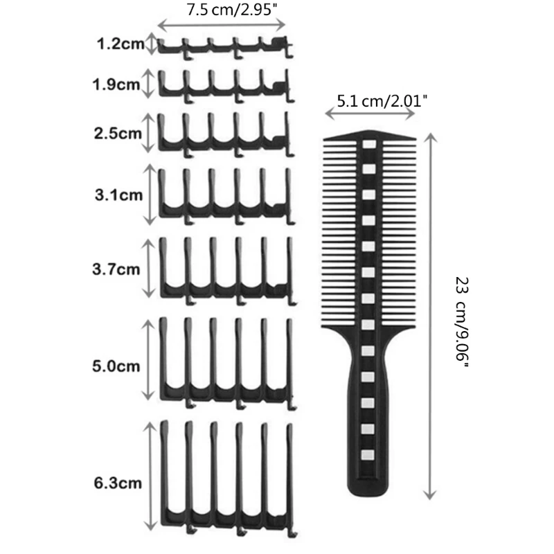 Haircutting Tool with 7 Length Settings and Scissor  Portable to Cut Hair New Dropship