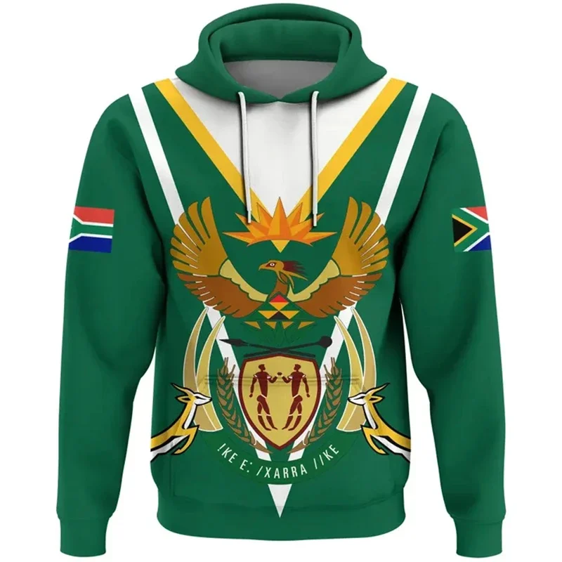 thumbnail image 1 of Sudadera con capucha con la bandera de Sudáfrica impresa en 3D para hombre, jersey con estampado de emblema nacional, sudaderas casuales unisex holgadas para la calle, 1 of 4