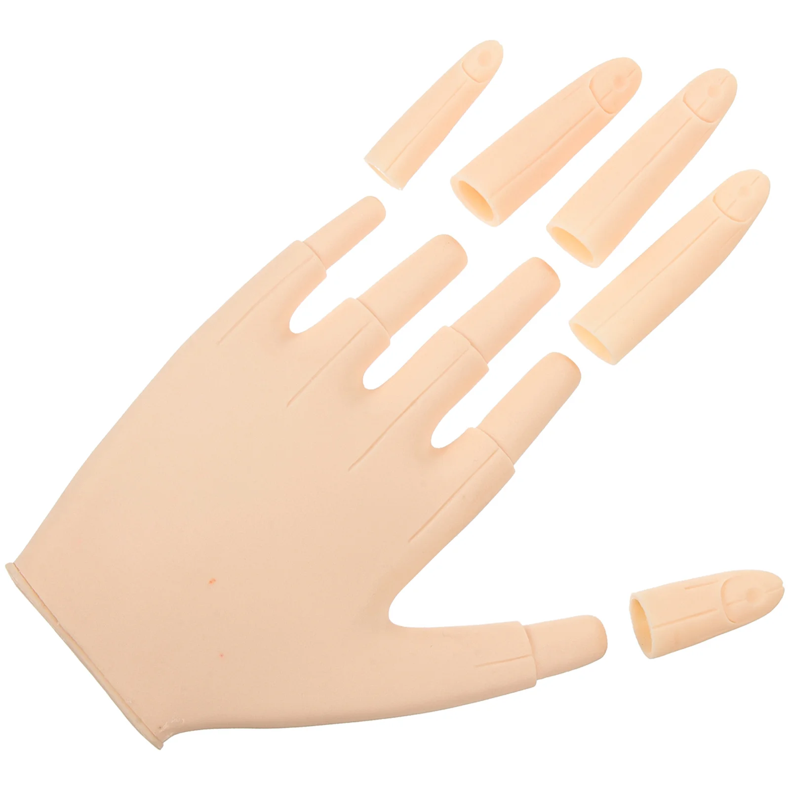 

Nail Practice Hand Nail Art Training Hand Reusable Silicone Fake Hand Mannequin Model Nails Tips Art Trainer Manicure