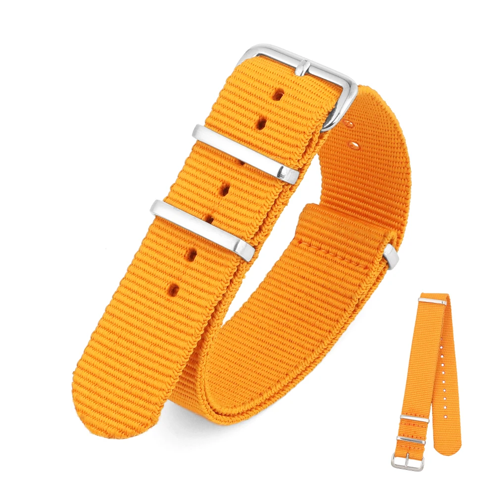 Nylon Woven Canvas Watchband with Steel Needle Buckle