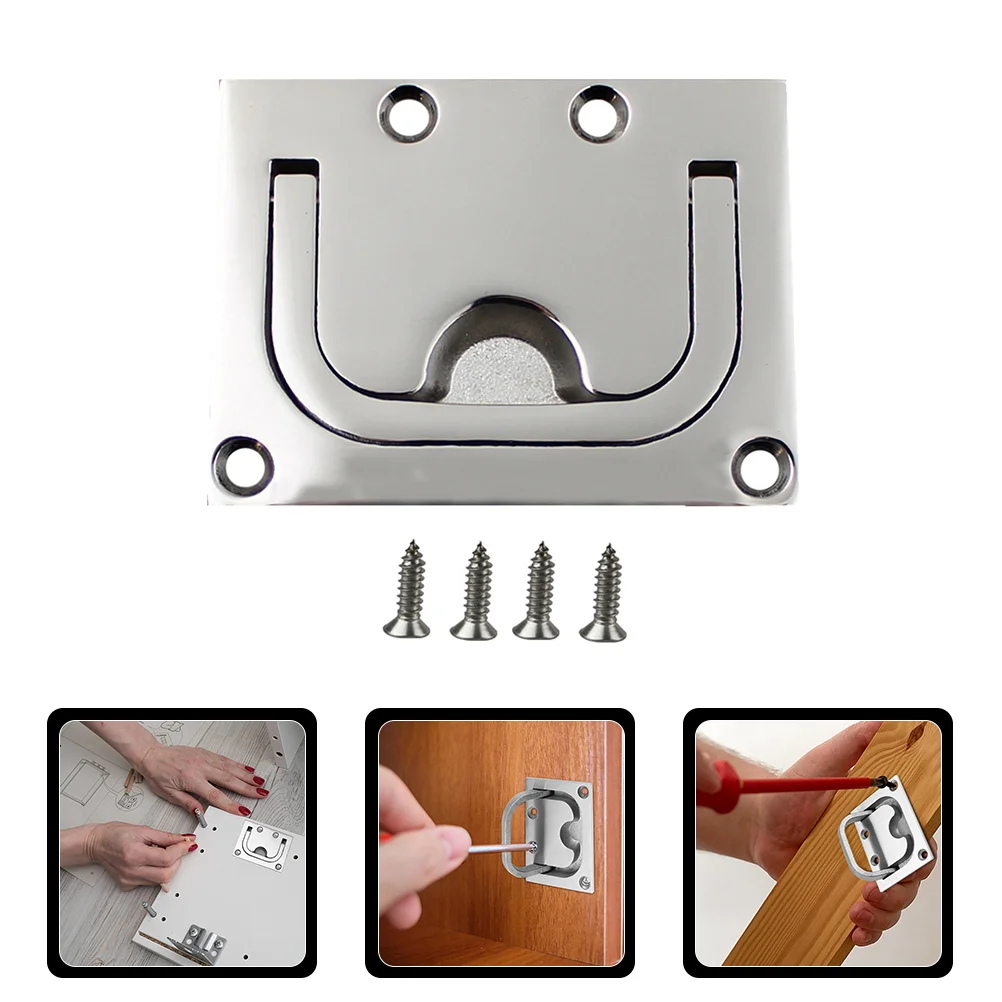 

Cabinet Flush Mount Hinges Deck Floor Buckle Kitchen Door Handles Recessed Trap