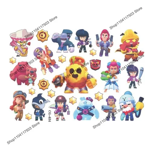 Game Series Tattoo Stickers Waterproof Cute Sticker Cartoon Kids Girls Christmas Birthday Gift Reward Toy