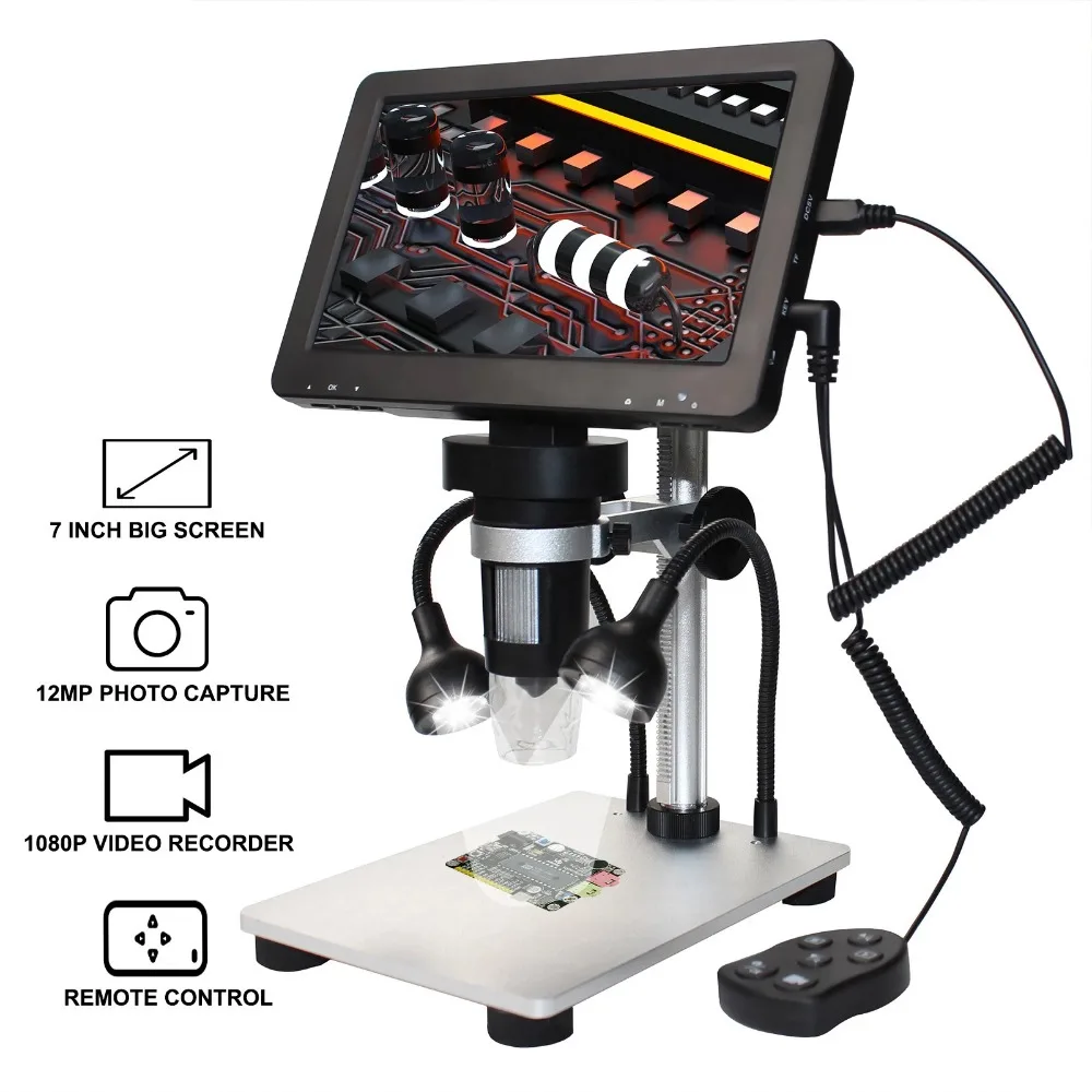 

OEM ODM Skin Magnifier 7 Inch Digital Microscope with Lcd Screen 1600X Magnification Mini Handheld Inspection Microscope Camera